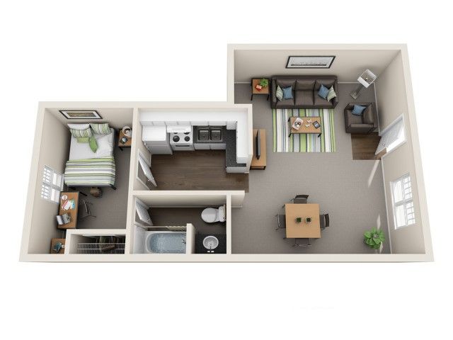 1 BEDROOM | 1 BATH | LARGE_floor_plan