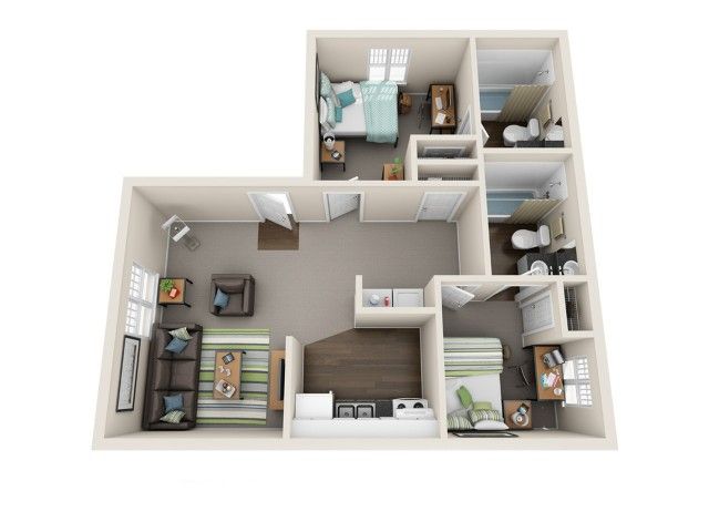 2 BEDROOM | 2 BATH_floor_plan