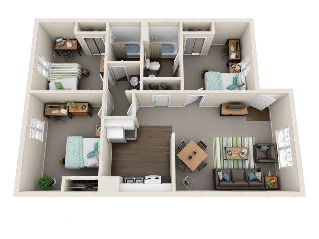 3 BEDROOM | 2 BATH_floor_plan